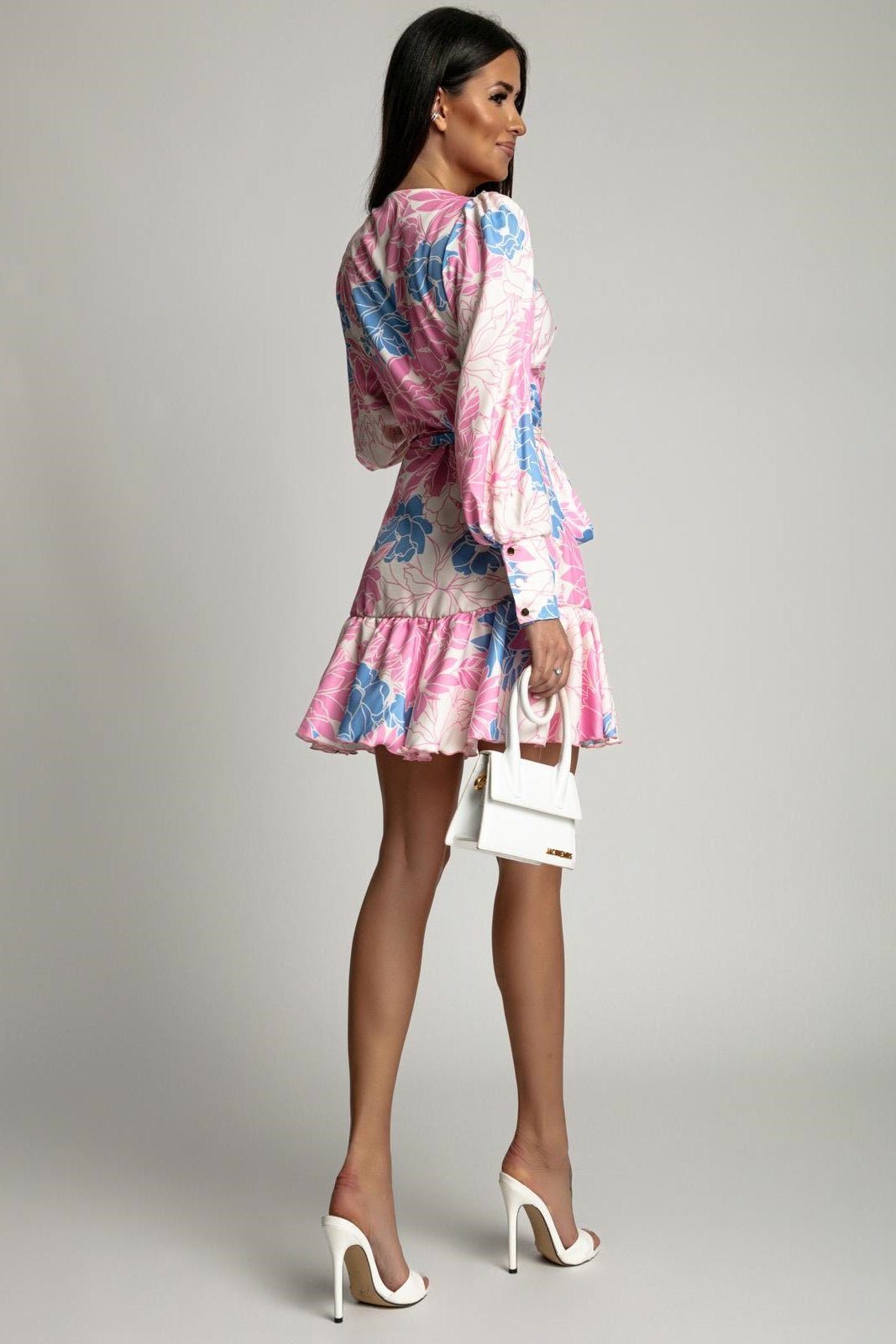 Рокля "АННА" къса - Елегантност с дизайн Delicate Fiesta за всякакви поводи LaBalancia Roberto Fashion Store Shirt  XS/S