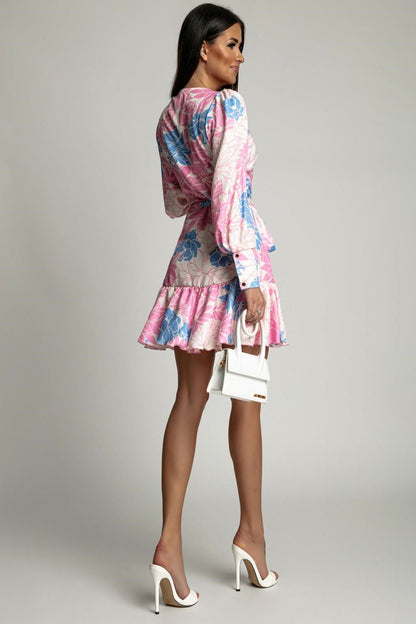 Рокля "АННА" къса - Елегантност с дизайн Delicate Fiesta за всякакви поводи LaBalancia Roberto Fashion Store Shirt  XS/S