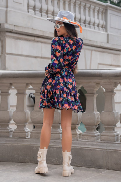 Рокля "АННА" къса с цветен десен, идеална за летни поводи и свободно време LaBalancia Roberto Fashion Store Shirt 5907378503964 XS/S