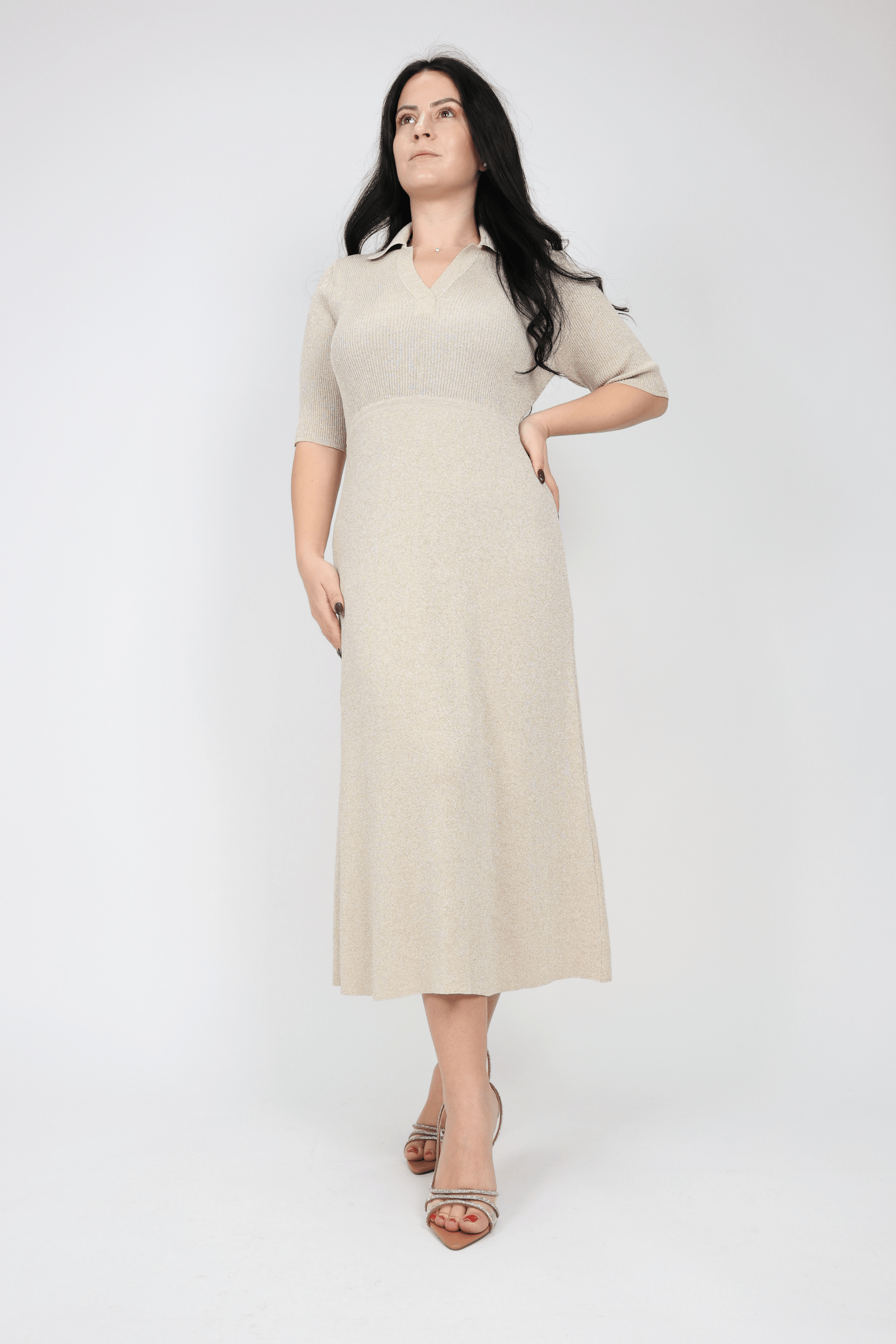 Рокля, Бежов Roberto Fashion Store Dress 8Z0A2BS S INTL Beige