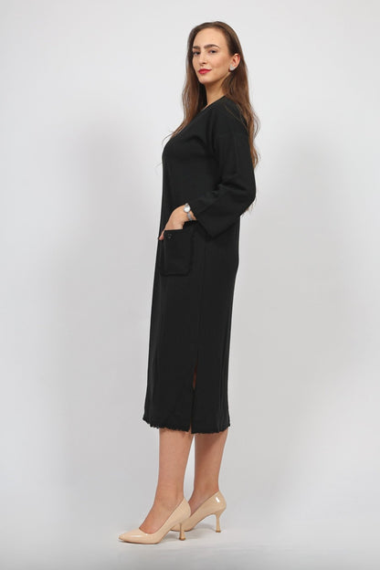 Рокля, Черен Serianno Collection S Roberto Fashion Store One piece SER0111DRSBLKKNIS S Черен