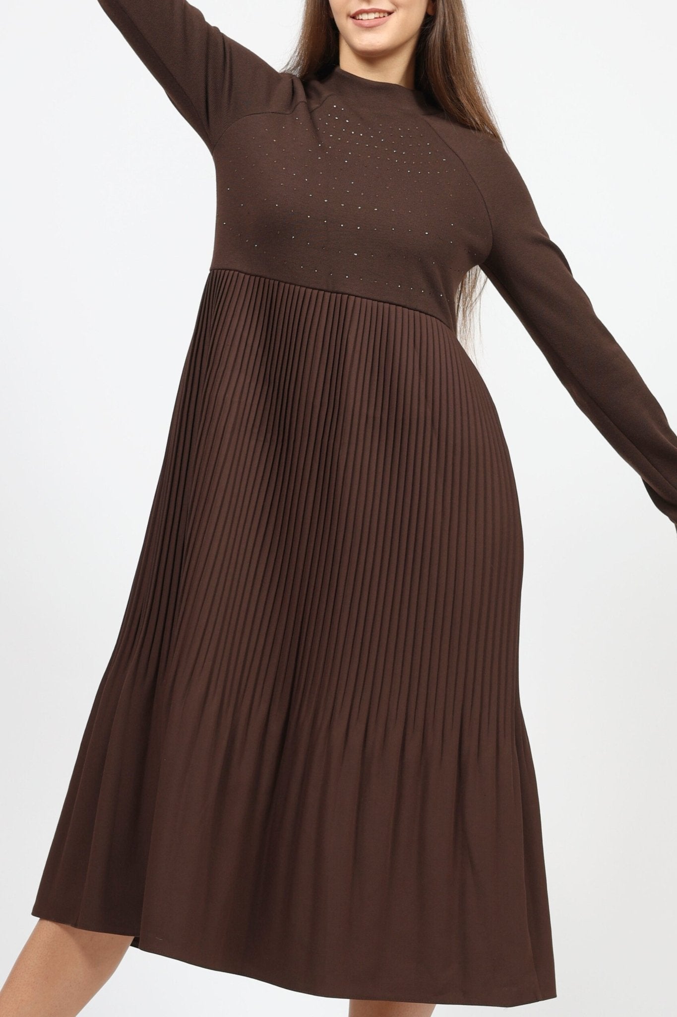 Рокля, Кафяв Roberto Fashion Roberto Fashion Store One piece ESP3010DRSBRWCLF36 36 Кафяв