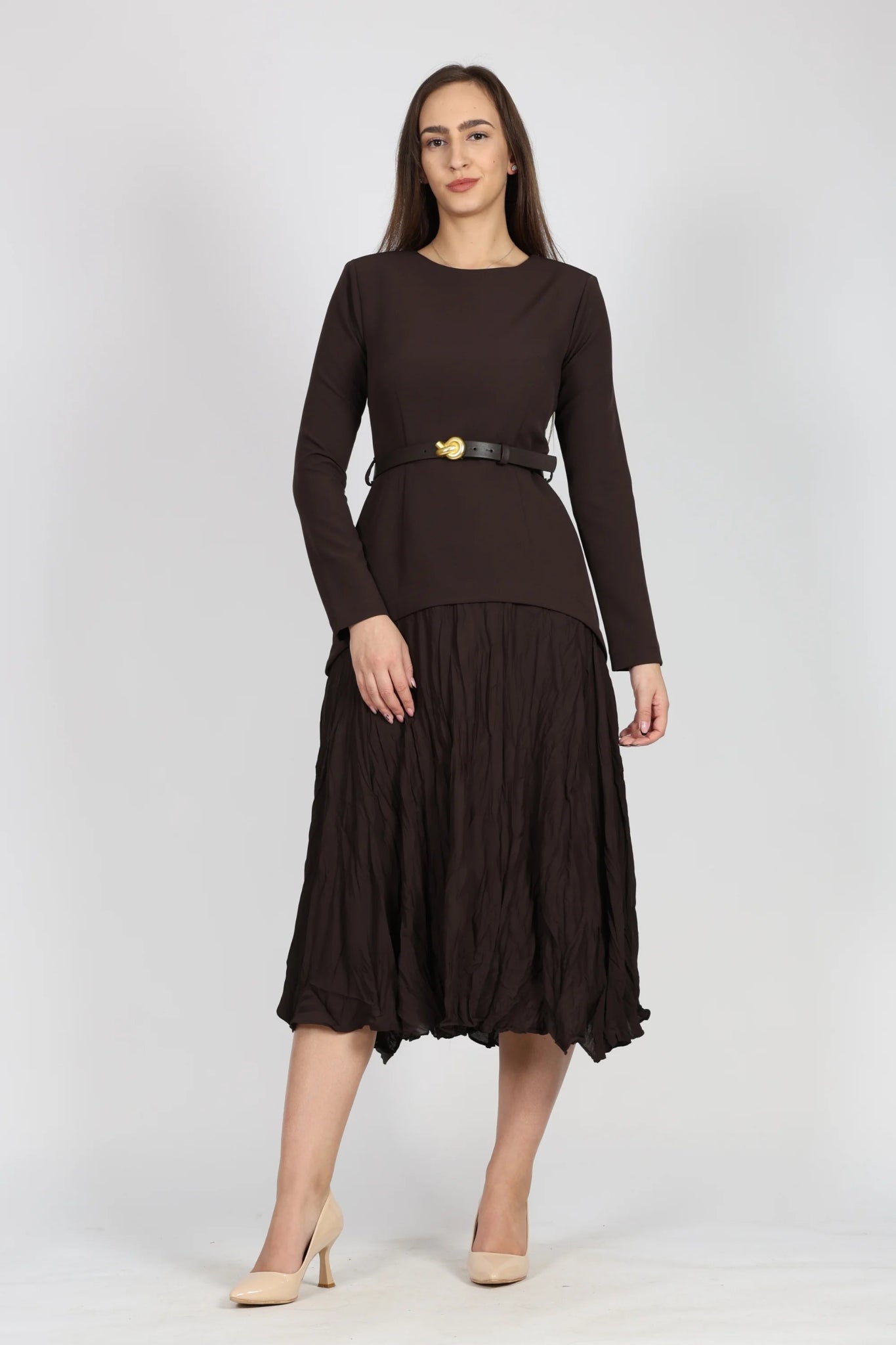 Рокля, Кафяв Setre Roberto Fashion Store One piece STR0612DRSBRWLNG36 36