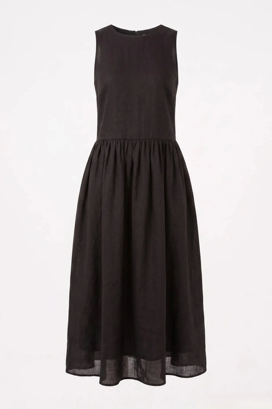 Рокля от рами/корпива Сериано - кафяво Serianno Roberto Fashion Store Dress SER0907DRSBROLNG-S S