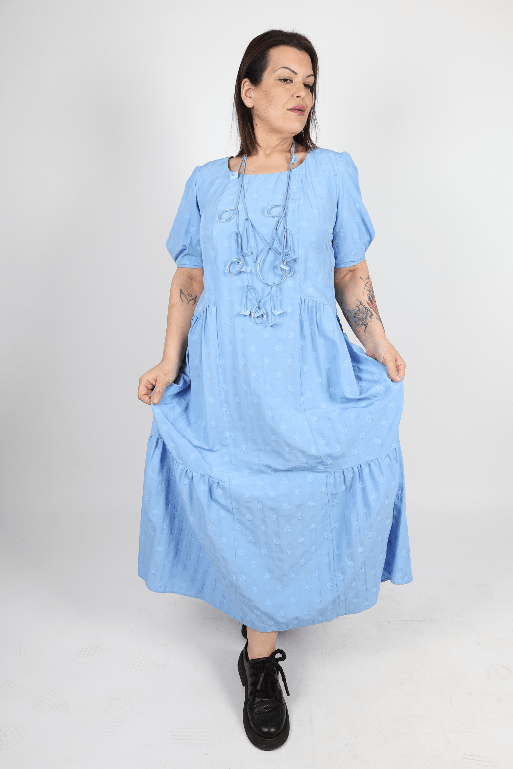 Рокля, Син Roberto Fashion Store Dress RBRFDRSSBLU120342 42 EU Blue