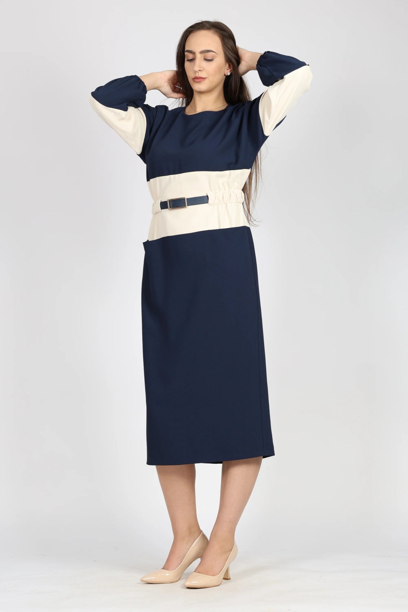 Рокля, Син New Era Roberto Fashion Store One piece NLZ0612DRSBLULNG 36