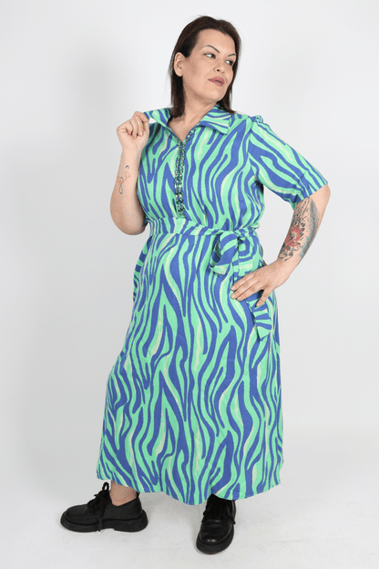 Рокля, Зелен Roberto Fashion Store Dress RBRFDRSSGR121342 42 EU Green