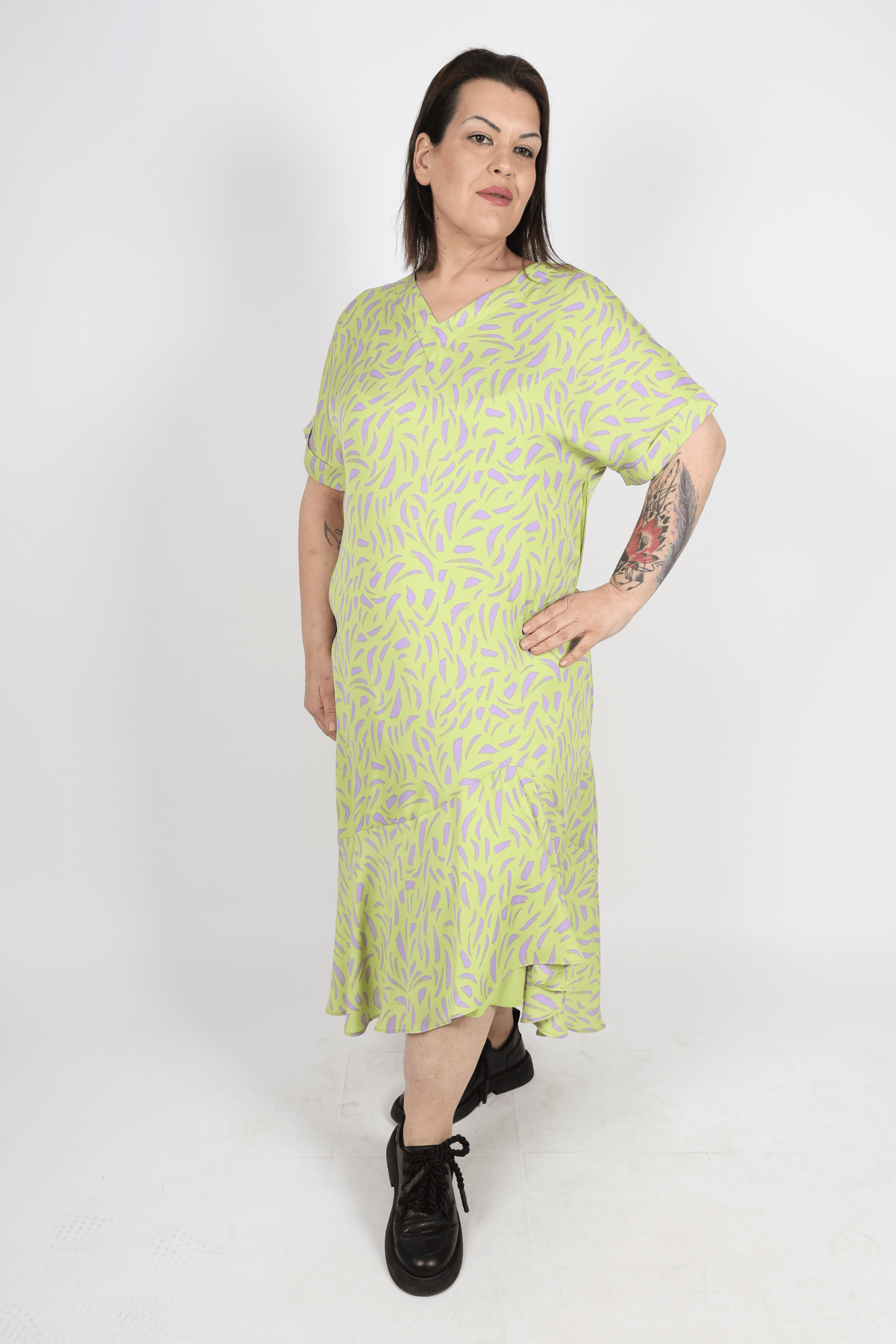 Рокля, Зелен Roberto Fashion Store Dress RBRFDRSSGRN120342 42 EU Green