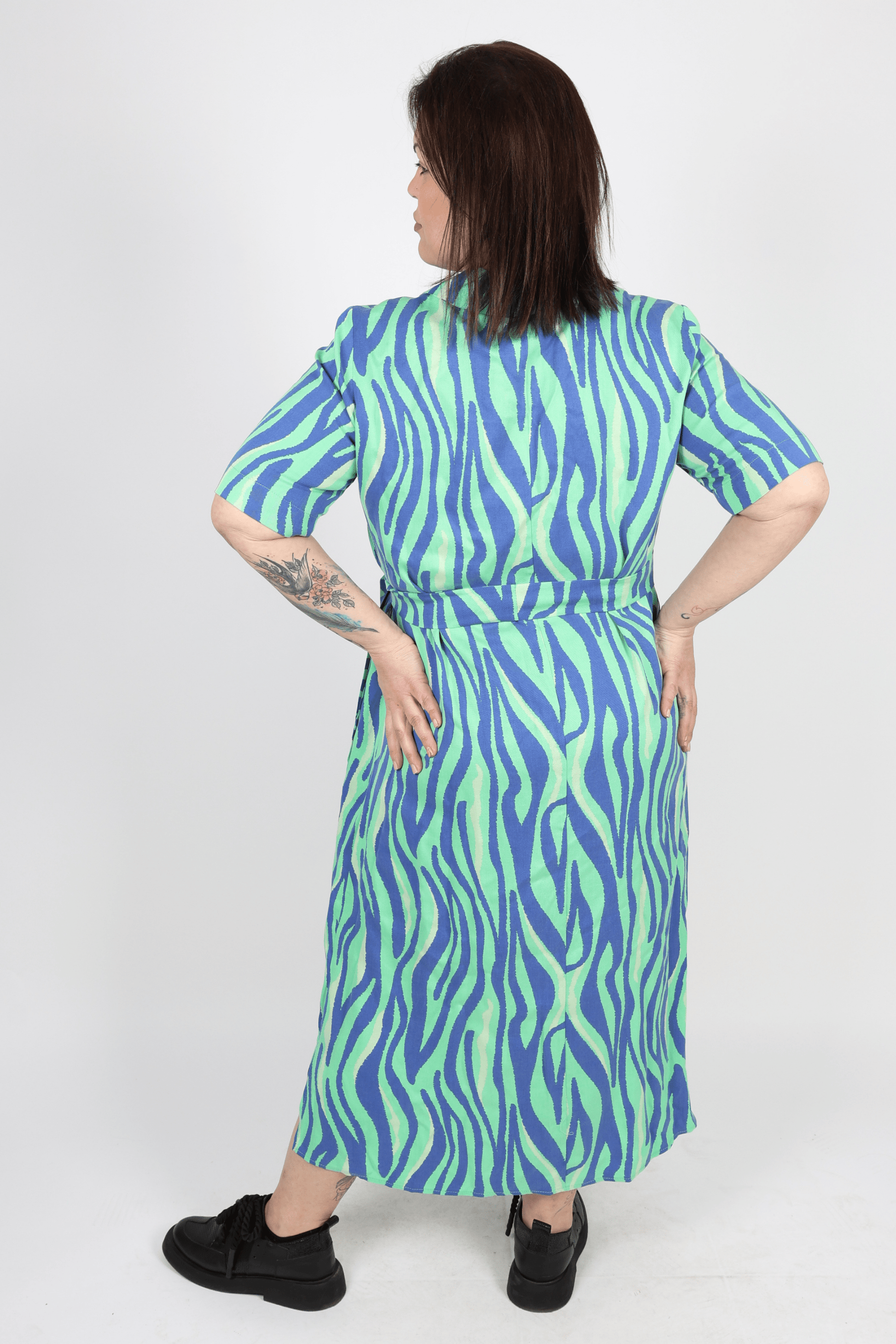 Рокля, Зелен Roberto Fashion Store Dress RBRFDRSSGR121342 42 EU Green