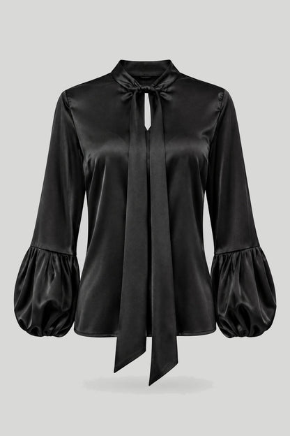 Сатенена дамска риза VIVIENNE – елегантно черно LaBalancia Roberto Fashion Store Shirt 5907378518012 S