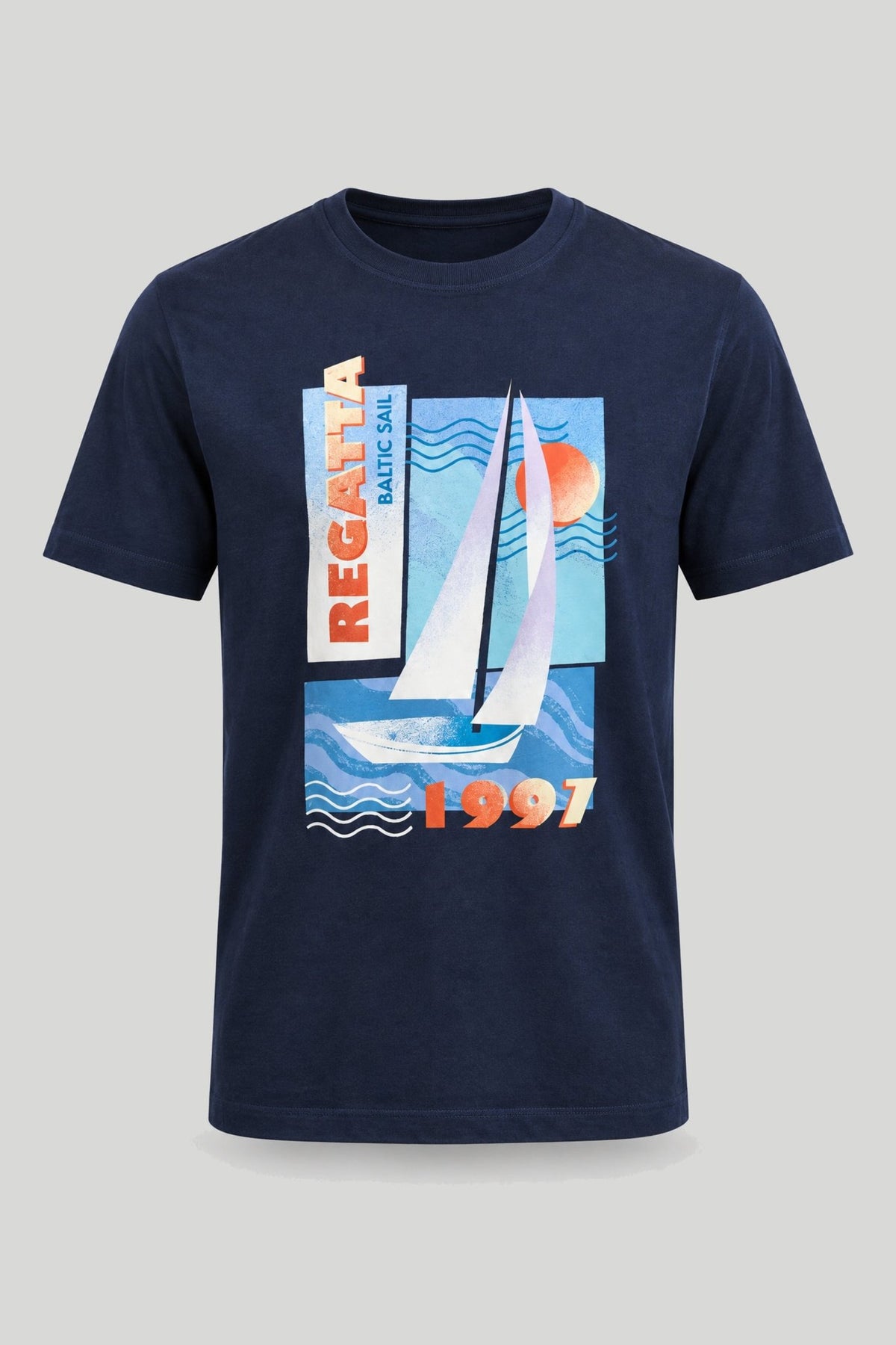 Тъмносиня мъжка тениска от 100% памук с преден принт Medicine Roberto Fashion Store T-shirt RW26-TSM114-59X-S S