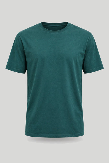 Тъмнозелена мъжка базова тениска от памук с еластан Medicine Roberto Fashion Store T-shirt RW26-TSM013-79X-S S