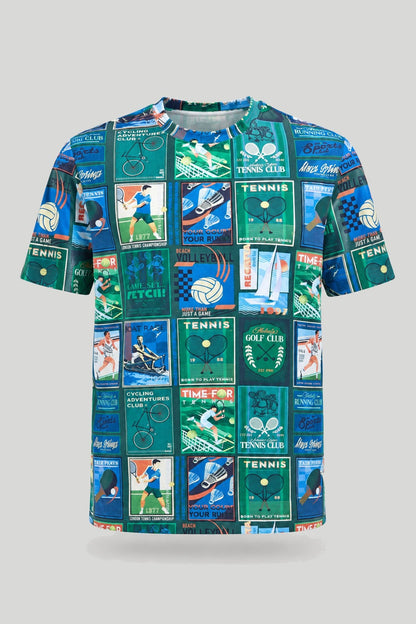 Тъмнозелена мъжка тениска с изцяло щампован дизайн Medicine Roberto Fashion Store T-shirt RW26-TSM115-79A-S S