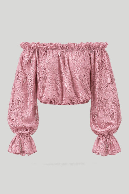 Жена Блуза MIA с дантела в прасковено розово LaBalancia Roberto Fashion Store Set 5907378521630 S