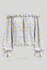 Blusa da donna (Off-school) MIA - Blu con limoni