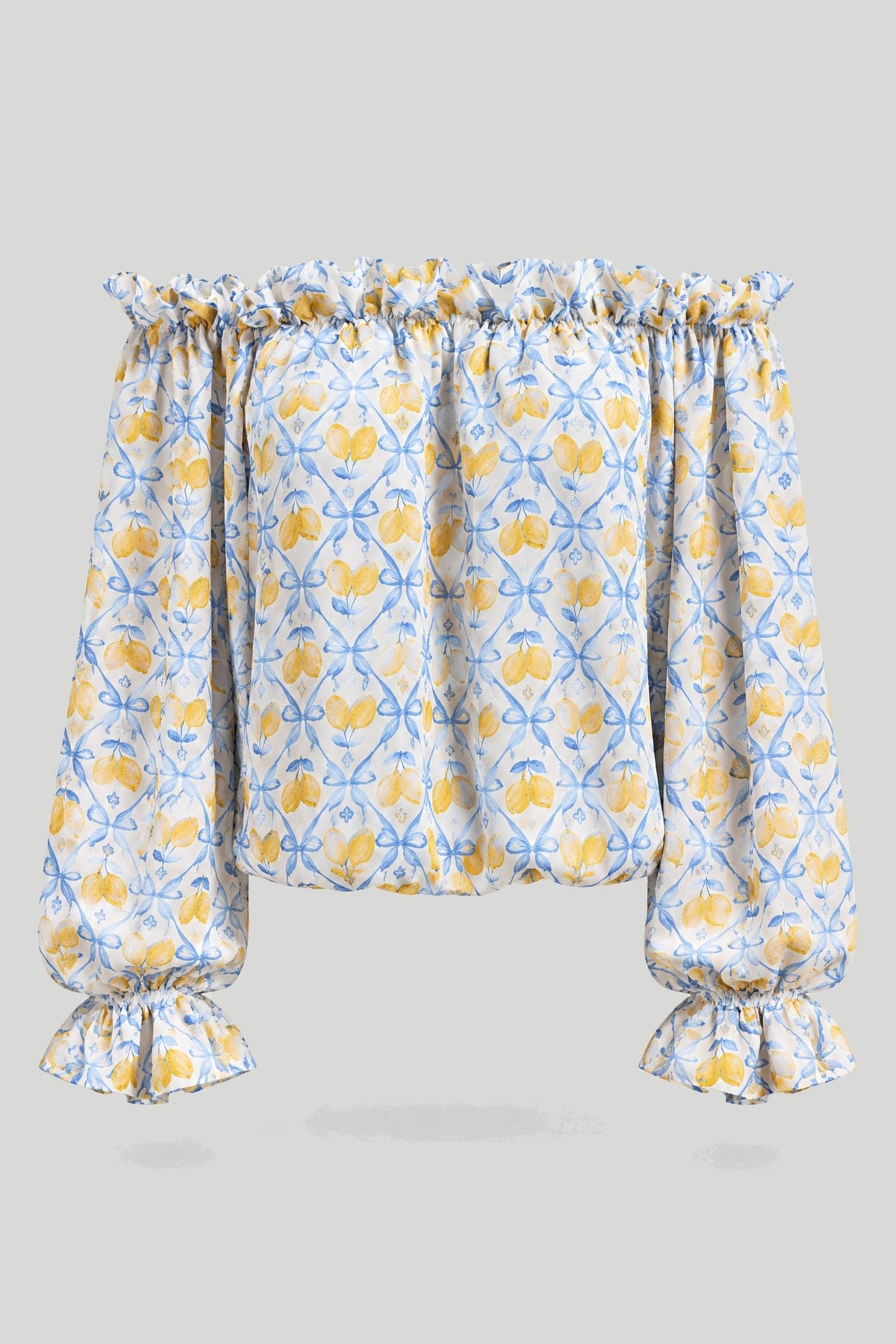 Женска Блуза (Оф-шуул) MIA - Синьо с лимони LaBalancia Roberto Fashion Store Set 5907378522194 UNI